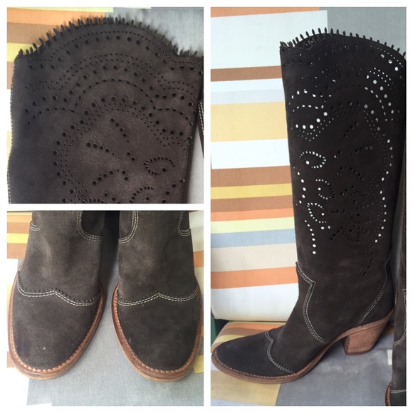 Lavorazione Artigiana Chocolate Brown Leather Heeled Boots - Picture 2 of 3